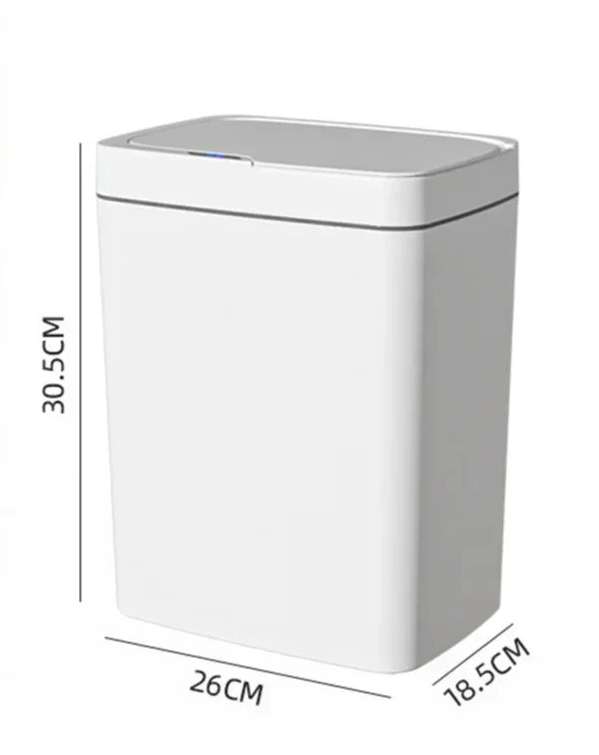 Lixeira Inteligente 15L com Sensor Automático (Branca) – Sensor de Movimento, Ideal para Banheiro/Cozinha