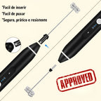 Mini Mixer Portátil Recarregável – Espumador de Leite, Café, Ovos e Drinks