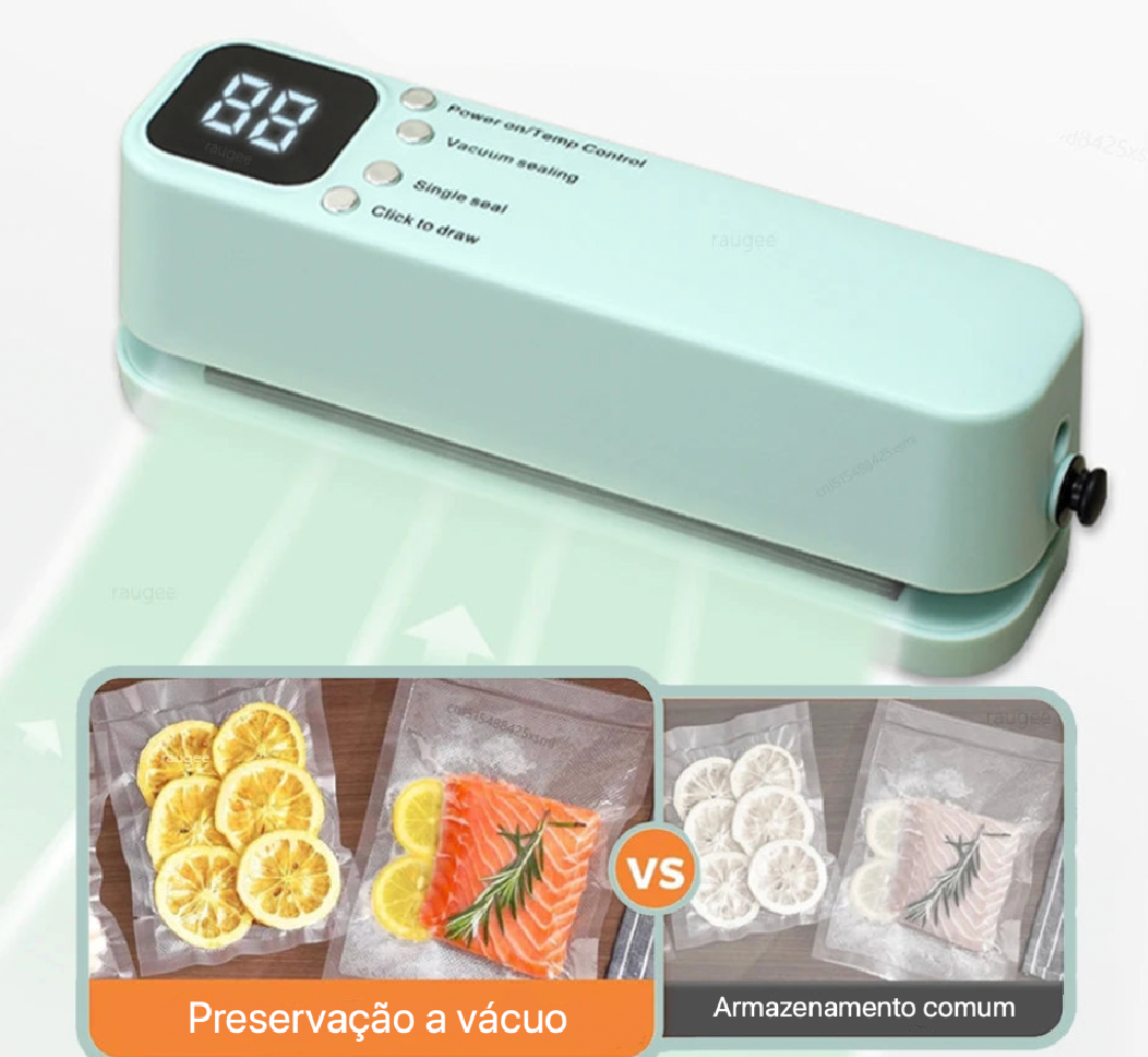 Selador a Vácuo para Alimentos – Portátil, Sem Fio e Recarregável USB
