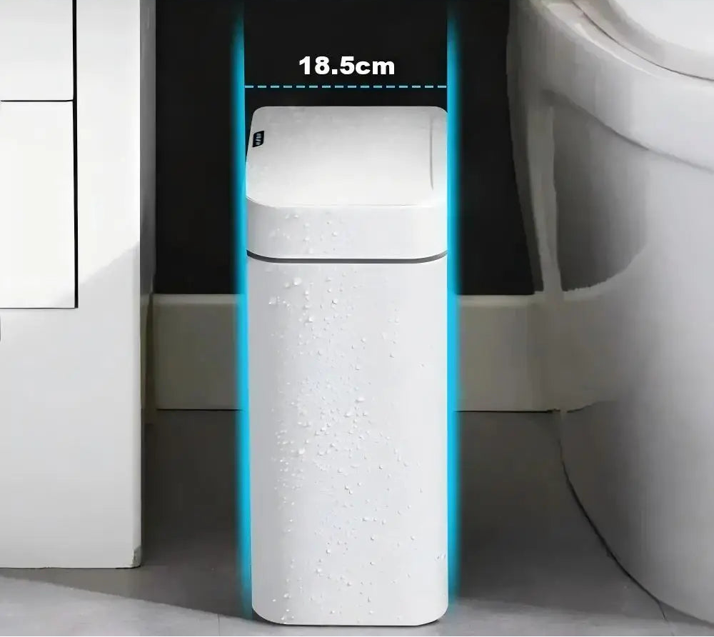 Lixeira Inteligente 15L com Sensor Automático (Branca) – Sensor de Movimento, Ideal para Banheiro/Cozinha